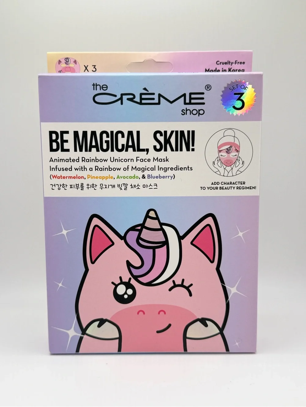 The Crème Shop Winnie the Pooh Cleansing Wipes + Unicorn Face Masks Set